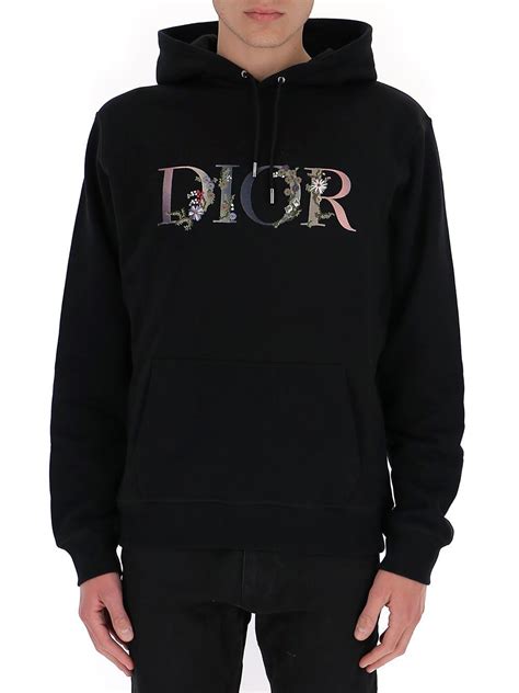 dior black flower hoodie|Dior men's flower hoodie.